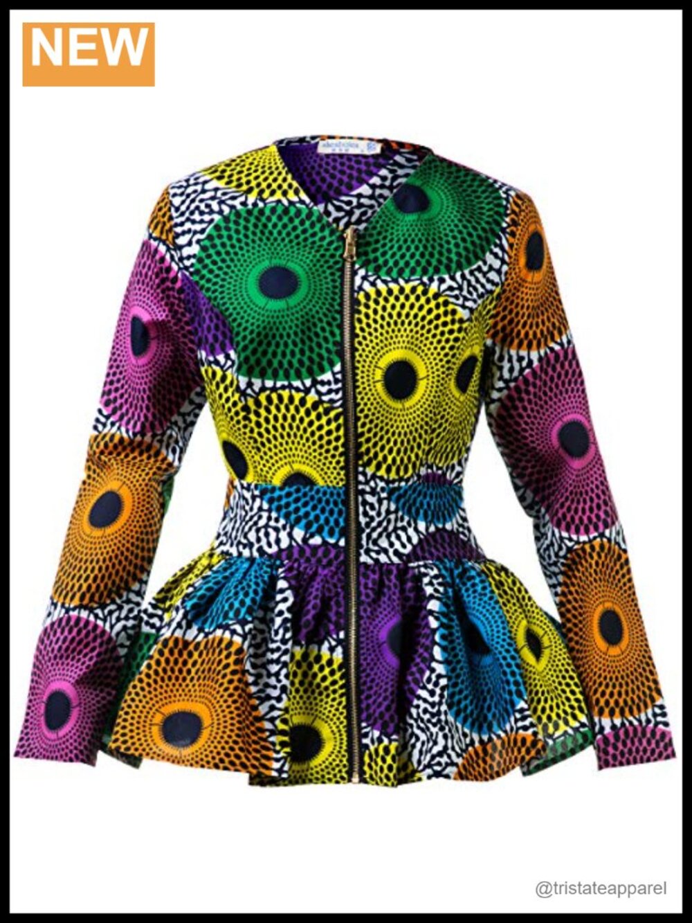 African Print Shirt Long Sleeves Blouse 100% Cotton Ankara Top